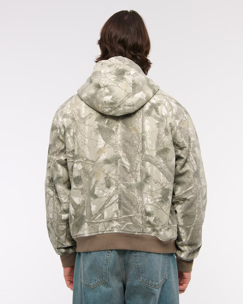 Unisex Camo Zipup Hoodie